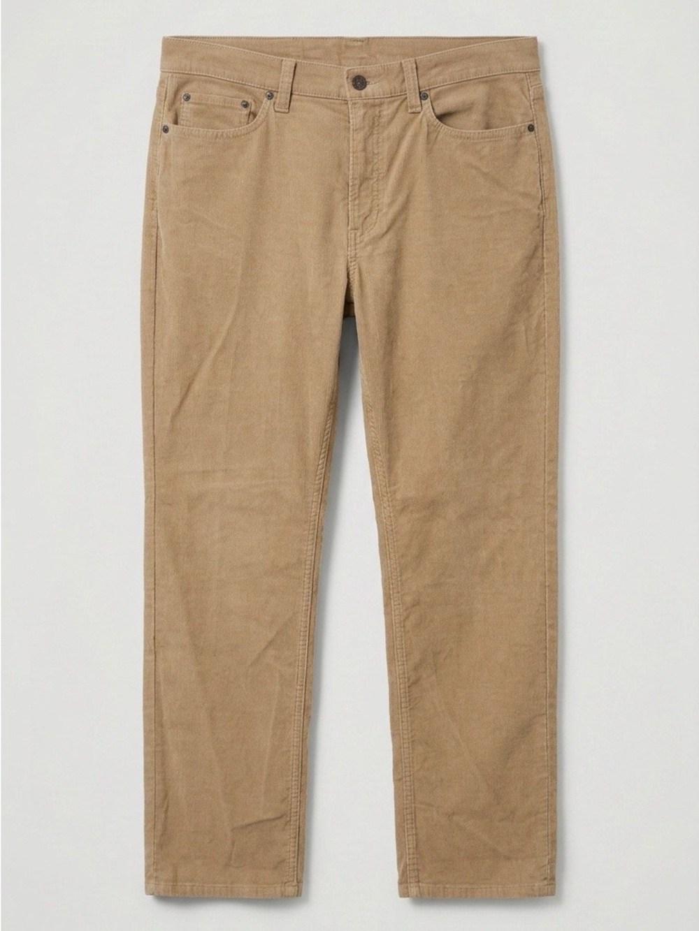 L.L. Bean Women's Straight Leg Corduroy Jeans in Tan